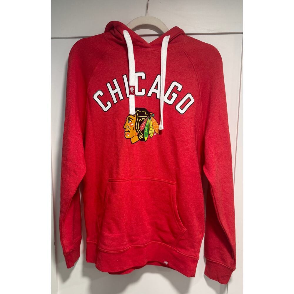 NWT Chicago Blackhawks Hockey Red Pullover Hoodie NHL Sweatshirt Size S